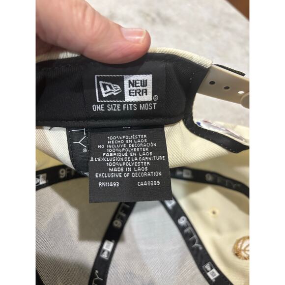 New Era Boston Celtics 2023-24 NBA Champions Snapback Hat Beige Script OSFM - Picture 2 of 6